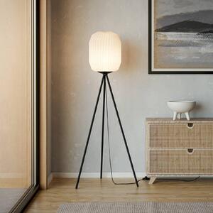 EGLO Lampada da terra Belgrave, altezza 141,5 cm, bianco/nero, metallo