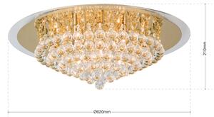 Orion DLU 2378/9/62-Plafoniera di cristallo GLORIA 9xG9/40W/230V diametro 62 cm oro