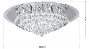 Orion DLU 2378/9/62-Plafoniera di cristallo GLORIA 9xG9/40W/230V diametro 62 cm cromo