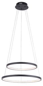 Lampada a sospensione anello antracite LED dimm - ANELLA Duo