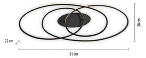 JUST LIGHT. 15321-18 - Plafoniera LED LUMACA LED/33W/230V nero