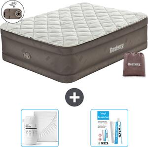 Materasso gonfiabile Bestway - 2 persone - 152 x 203 x 51 cm - Marrone - Accessori inclusi