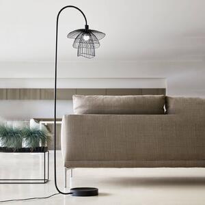 Lampada da terra Forestier Papillon XS, nero