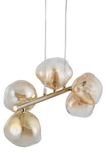Brilagi - Lampadario a sospensione con cavo VULCANO 5xG9/8W/230V oro/beige fumé