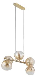 Brilagi - Lampadario a sospensione con cavo VULCANO 5xG9/8W/230V oro/beige fumé