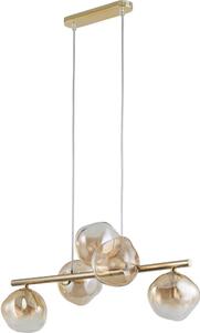 Brilagi - Lampadario a sospensione con cavo VULCANO 5xG9/8W/230V oro/beige fumé