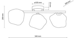 Brilagi - Lampadario a plafone VULCANO 3xG9/8W/230V beige/beige fumé