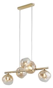Brilagi - Lampadario a sospensione con cavo VULCANO 5xG9/8W/230V oro/beige fumé