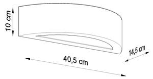 Sollux SL.0001 - Applique ATENA 1xE27/60W/230V 40,5 cm bianco