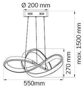 Wofi 6134.01.88.9000 - Lampadario LED dimmerabile su filo INDIGO LED/44W/230V