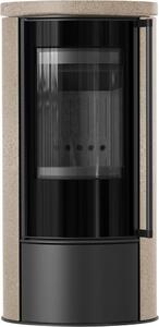 KRATKI ERIK Ø150 5,5 kW Stufa in Vetroceramica GOLD SATIN Coperchio nero Termotec