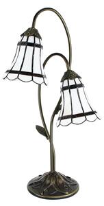 Clayre & Eef Lampada da tavolo Tiffany 61 cm Marrone Bianco in poliresina
