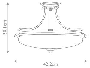 Elstead QZ-GRIFFIN-SFS-PN - Lampadario a plafone GRIFFIN 3xE27/100W/230V bronzo