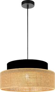 FKL DESIGN Home Deco Lampada a sospensione Marrone Nero Illuminazione Lampada a sospensione della serie BE110-H-SB1 (Marrone, Nero)