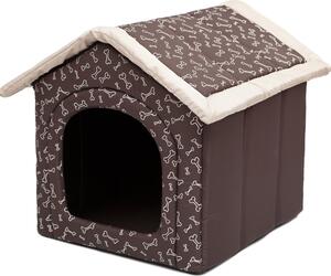 Cuccia per cani con cuccia per interni ed esterni - pieghevole, resistente alle intemperie - 38x32 cm - tetto con cerniera | PillowPrim