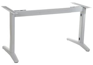 Struttura in metallo per scrivania o tavolo (STL), lunghezza regolabile, gambe regolabili, altezza 72,5 cm, grigio