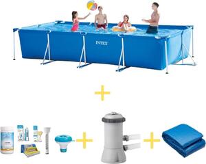 Piscina fuori terra rettangolare - 450x220x84 cm - Struttura in 4 parti - Modello S21260