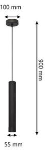 Lampadario LED a sospensione con filo TUBA 1xGU10/4,8W/230V nero