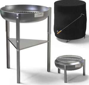 304 / V2A ciotola per fuoco in acciaio inox 60 cm con 3 altezze Fossa di fuoco da giardino braciere grill patio fuoco