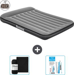 Materasso gonfiabile Bestway - Letto alla francese - 137 x 191 x 30 cm - Grigio - Accessori inclusi