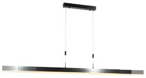 Lampada a sospensione regolabile nera 150 cm con LED dimmerabile - Lamba