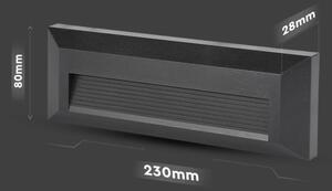 LED Illuminazione delle scale per esterni LED/3W/230V IP65 4000K nero
