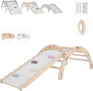 Triangolo per arrampicata in legno, Triangolo per arrampicata, Struttura per arrampicata per bambini con scivolo, Arrampicata per bambini, Struttura per arrampicata in legno 100% ECO