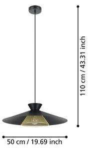 Eglo 43885 - Lampadario a sospensione con filo GRIZEDALE 1xE27/40W/230V