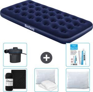 Materasso gonfiabile Bestway - 1 persona - 99 x 188 x 22 cm - Blu - Accessori inclusi