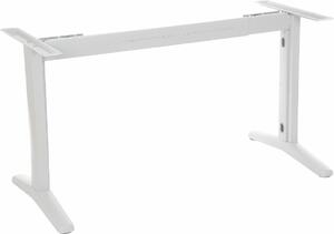 Struttura in metallo per scrivania o tavolo (STT), lunghezza regolabile, gambe regolabili, altezza 72,5 cm, bianco