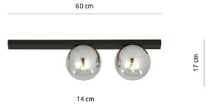 Plafoniera FIT 2xE14/10W/230V nero/grigio