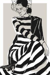 Illustrazione Striped Dress, Treechild