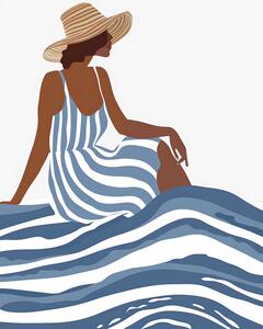 Illustrazione The Girl In the Striped Dress