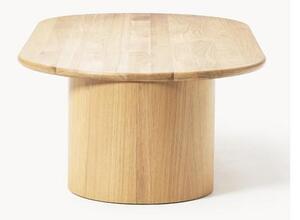 Tavolino da salotto ovale in legno di quercia Didi