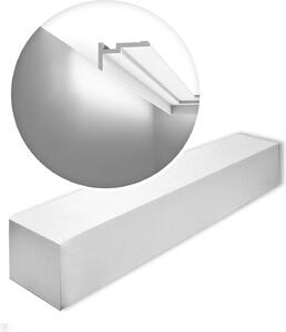 Orac Decor CX197-box MODERN U-STEPS1 Cartone con 12 strisce decorative Cornice per soffitto Illuminazione indiretta stile moderno colore bianco | 24 m