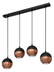 Lampadario LED a sospensione con filo MIDWAY 4xGU10/4,8W/230V nero/rame