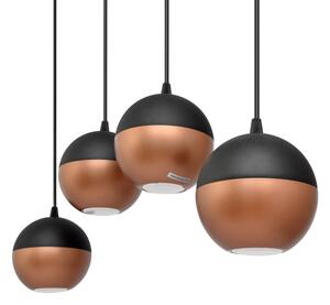 Lampadario LED a sospensione con filo MIDWAY 4xGU10/4,8W/230V nero/rame