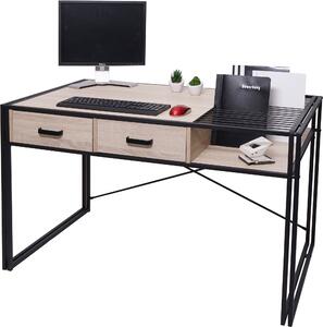 Scrivania MCW-H91, scrivania da ufficio e da computer, stile industriale 76x120x70 cm ~ effetto rovere