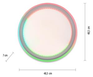 Leuchten Direkt 15154-16 - Plafoniera LED RGB dimmerabile EDGING LED/39W/230V