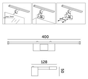 Illuminazione a LED per specchi da bagno LED/8W/230V 4000K IP44 40 cm