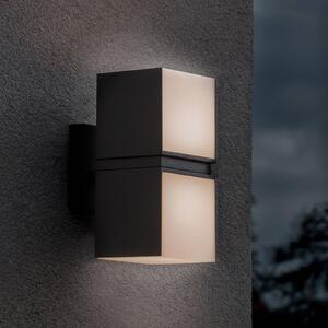 LUTEC Applique LED da esterni Cuba, 2 luci, nero, 3.000K