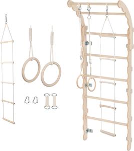 MAMOI® Scivolo in legno naturale per bambini, Scivoli per arrampicata a triangolo, Gioco per uso interno e giardino