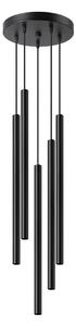 Lampada a sospensione PASTELO 5P nero 5xG9 8W acciaio 110x25x25cm Sollux Lighting