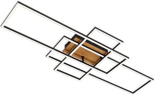 Lampada da soffitto a LED 55 W nera luce notturna telecomando funzione timer orientabile