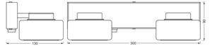 Ledvance-Applique a LED da bagno ORBIS FLAME 2xLED/5,5W/230V IP44 cromo