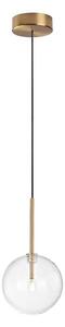 Ideal Lux - Lampadario LED a sospensione con filo EQUINOXE 1xG4/2W/230V diametro 15 cm ottone/limpido