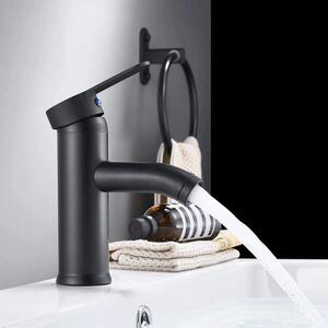 Rubinetto bagno nero, rubinetto bagno, rubinetto lavabo, rubinetto lavabo, acqua calda e fredda, nero