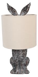 Clayre & Eef Lampada da tavolo Rabbit Ø 20x43 cm Marrone Beige Poliresina