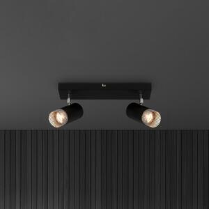 Briloner Faretto da soffitto Plek GU10 nero/argento a 2 luci