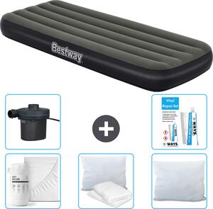 Materasso gonfiabile Bestway - 1 persona - 76 x 185 x 25 cm - Verde - Accessori inclusi